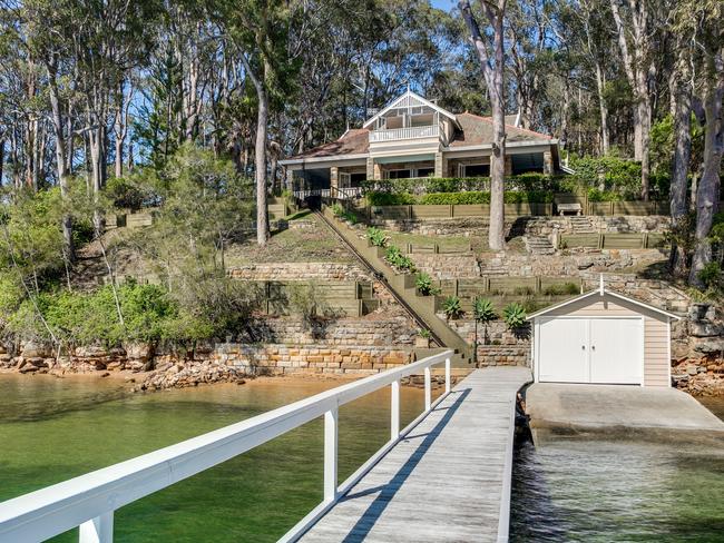 The property has its own boatshed.