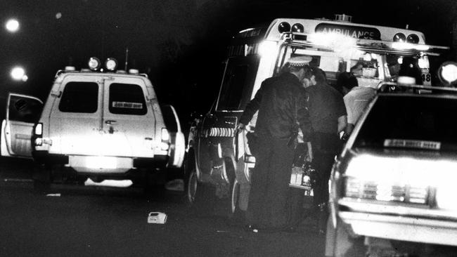 The scene of the Walsh Street shooting on October 12, 1988.