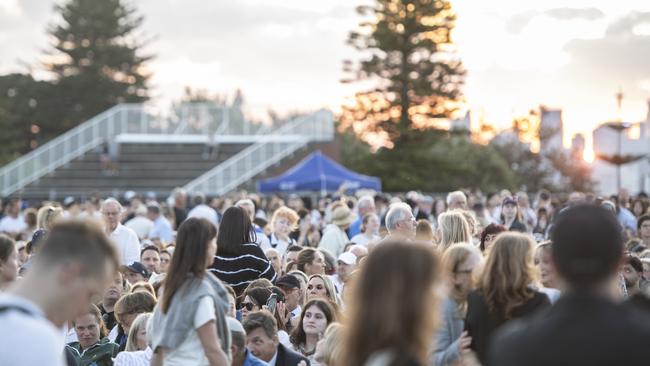 The crowd at the Jewish community vigil. Picture: NewsWire / Monique Harmer