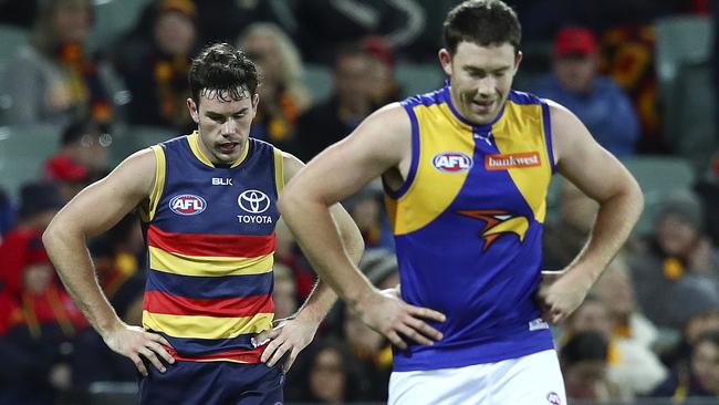 Brothers Crow Mitch McGovern and Eagle Jeremy McGovern. Picture: Sarah Reed