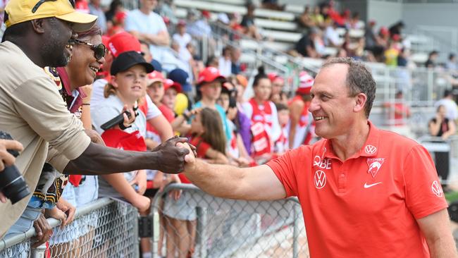 Sydney coach John Longmire was pleased with Paddy McCartin’s performance down back. Picture: Mark Jesser