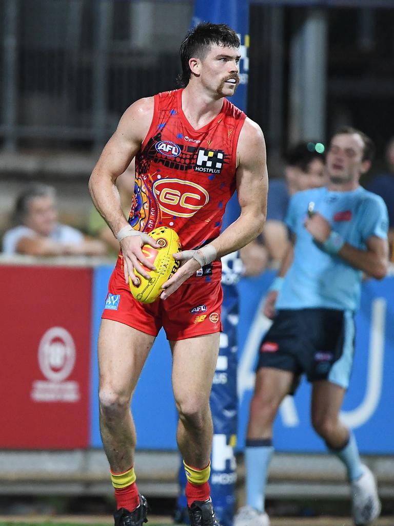 Hard man Sam Collins has become one of footy’s best key defenders. Picture: AFL Photos/Getty Images