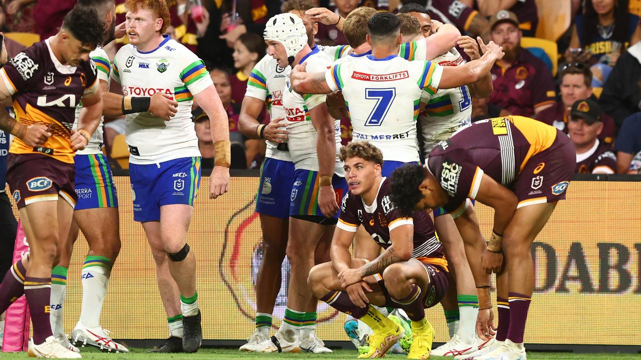 Brisbane suffered its first loss of the season. Picture: Chris Hyde/Getty