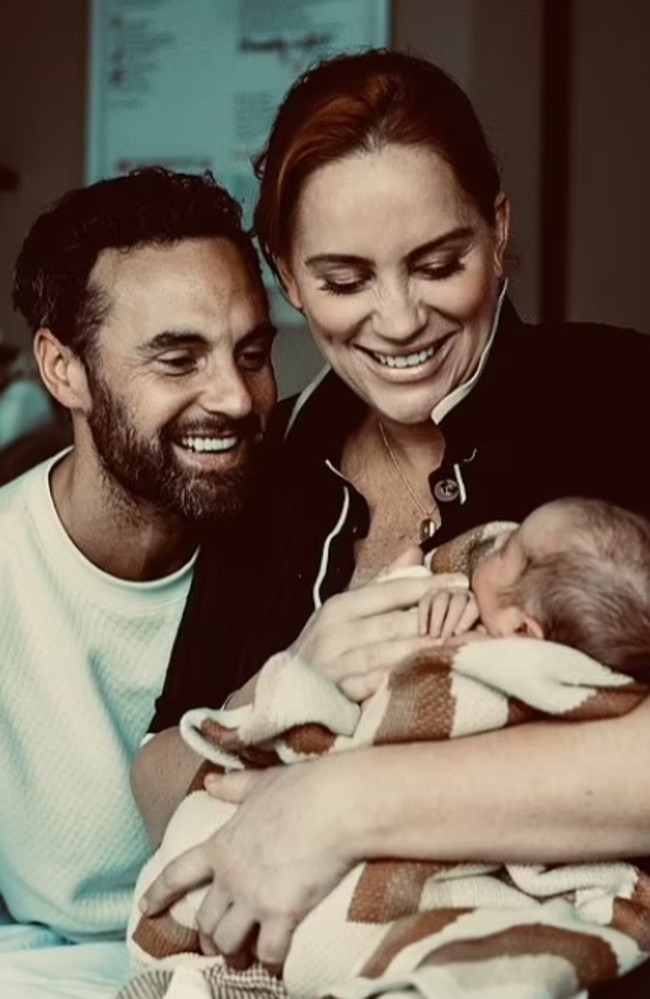 Jules Robinson has given birth to her second child with her husband Cameron Merchant. Picture: Instagram/JP Creative.