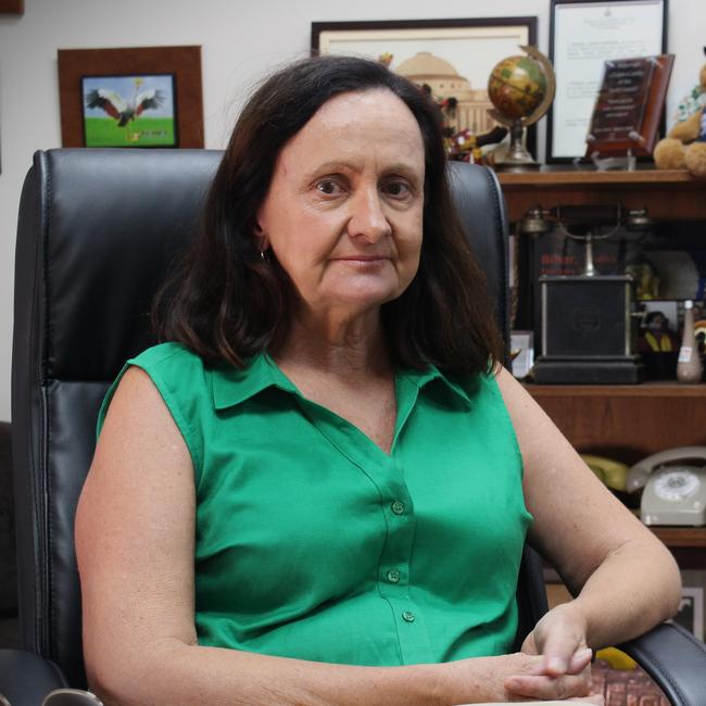 Member for Araluen Robyn Lambley at her office in Alice Springs. Picture: Jason Walls