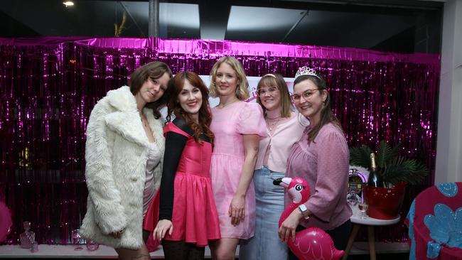 Movie-goers prior to Barbie screening at Palace Verona in Paddington, Sydney. Films Barbie and Oppenheimer are currently slated as the ultimate light and dark movie experience, with people going to double screening sessions. Picture: Britta Campion / The Australian