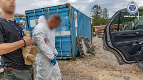 A man arrested at a property at Ingleside on March 22, 2023. Picture: NSW Police