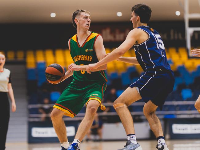 Nash Walker in action for Tasmania at the 2025 Basketball Australia Under-20 &amp; Ivor Burge National Championships. Picture: Taylor Earnshaw