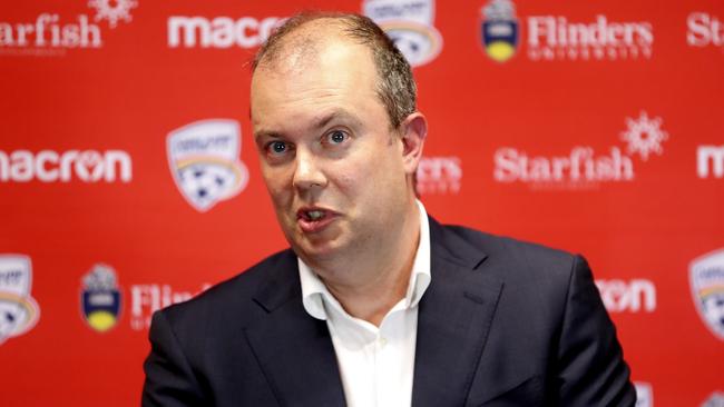 Adelaide United chairman Piet van Der Pol. Picture: Sarah Reed