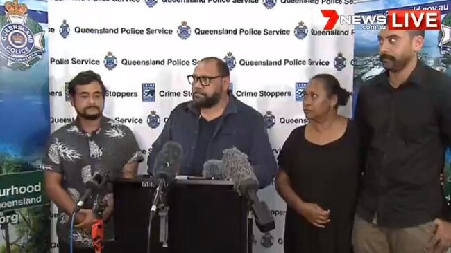 The family of the little boy who died after being left inside a childcare bus. Picture: 7 News
