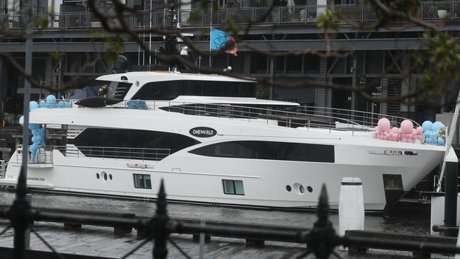 Part boat … the luxury cruiser on which guests partied. Picture: John Grainger