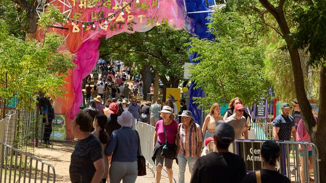 Outside the Garden of Unearthly Delights at the Adelaide Fringe. Picture: Matt Loxton