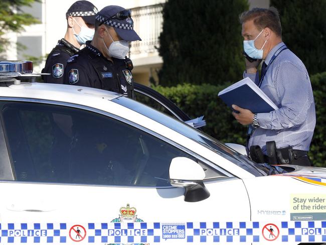 BRISBANE, AUSTRALIA - NewsWire Photos AUGUST 16, 2021: Police have set up a crime scene outside the home of former Wallaby player Toutai Kefu after he and his family were allegedly attacked and stabbed during a home invasion on Monday morning in Brisbane. The family were all taken to hospital with stab wounds. Picture: NCA NewsWire/Tertius Pickard