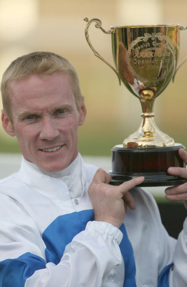 Ipswich Races. Jim Byrne wins race 7 on Sphenophyta. Pic Peter Wallis