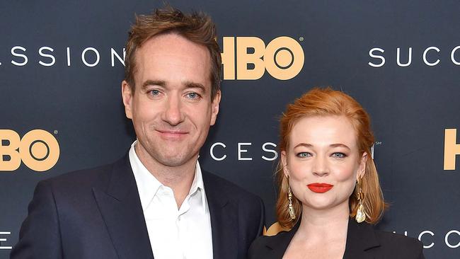 Matthew Macfadyen and Sarah Snook. Picture: Jamie McCarthy/Getty Images