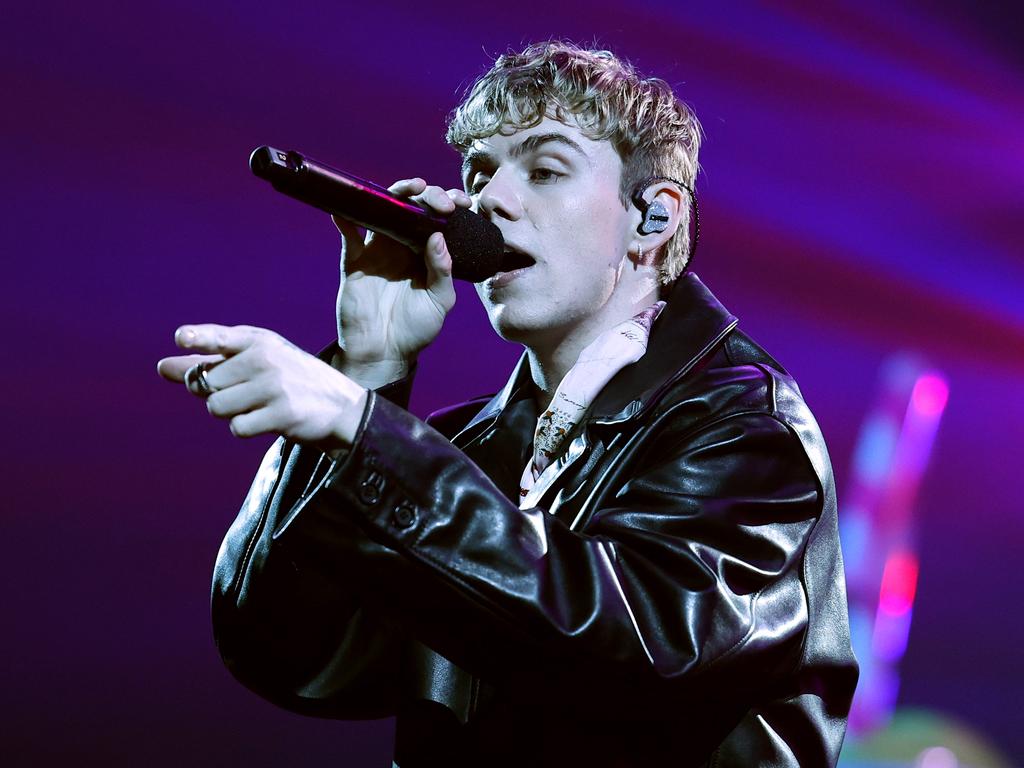 Kid Laroi performed in front of a sellout crowd of 25,000 fans at CommBank Stadium in Sydney on October 16. Picture: Frazer Harrison/Getty Images