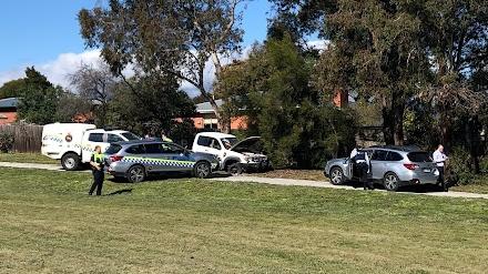 Crash scene of prison escape at Gagebrook. Pic: Supplied.