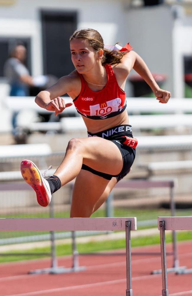 Charli Cox is one of the standout athletes from the Ross River Athletics Club in Townsville. Picture: Ross River Athletics