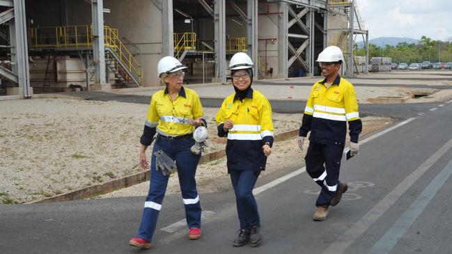 Lynas Corporation chief Amanda LaCaze at the rare earths mine in Malaysia. Picture: Supplied.