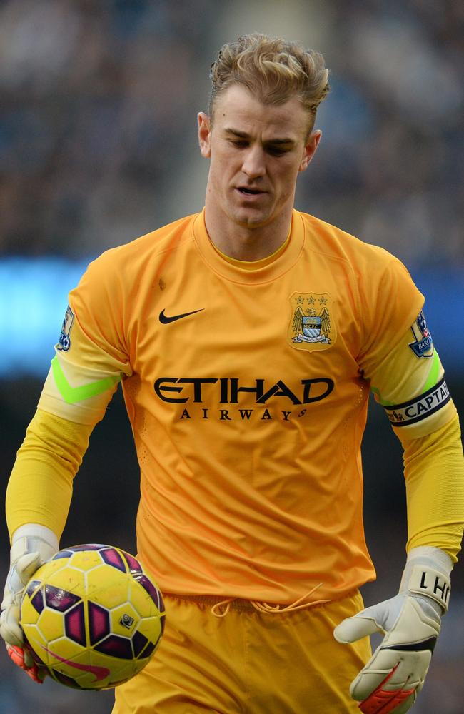 Manchester City's English goalkeeper Joe Hart was unable to prevent Burnley drawing level.