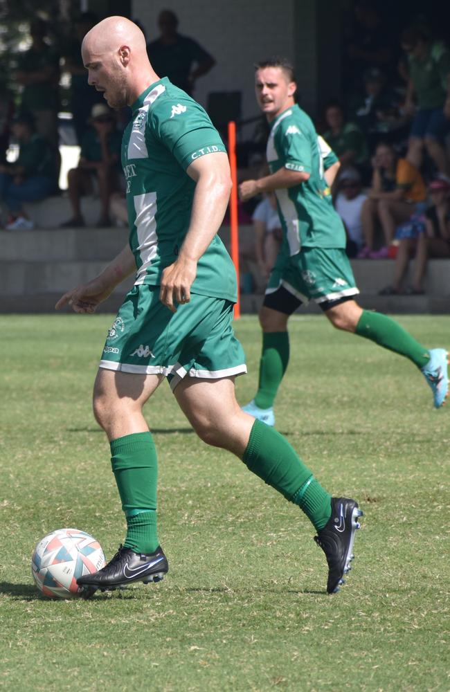 Frenchville Football six-a-side carnival, men's A final, Clinton versus Central, at Jardine Park, Rockhampton, February 25, 2024.