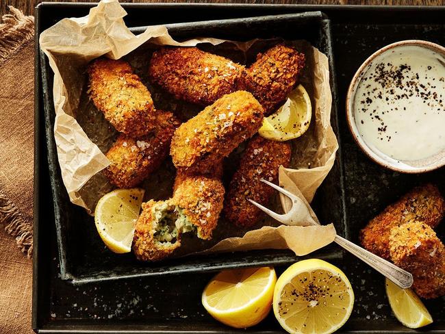 Croquettes with fish and potatoes.