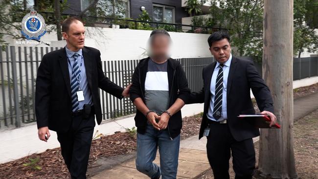 A man and five women were arrested on Wednesday after allegedly taking part in a criminal group’s money laundering operation. Picture: NSW Police.