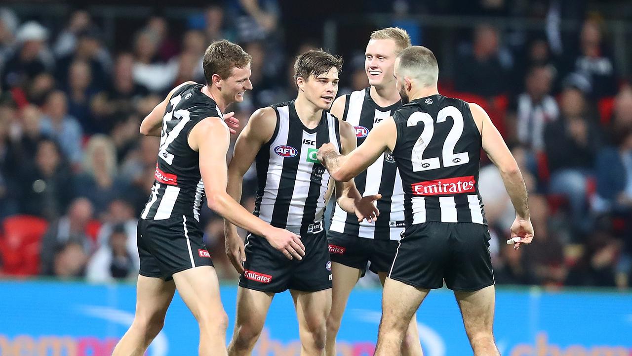 Josh Thomas booted four goals for the Pies. Photo: Chris Hyde/Getty Images