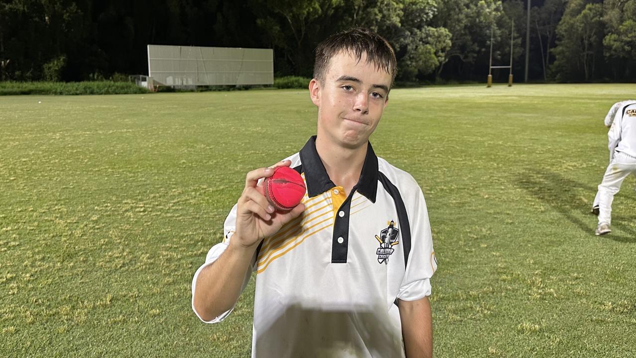 Caloundra junior cricketer Jacob Ahern.