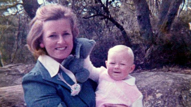 Lynette Simms with daughter at her Bayview home in 1978. Picture: supplied