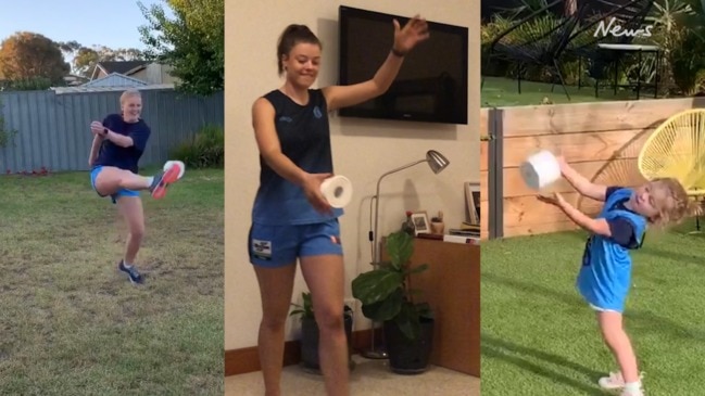 Sturt players kick around toilet paper