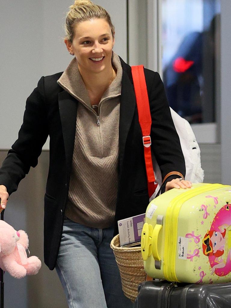 Jasmine too was all smiles before checking in. Picture: Backgrid