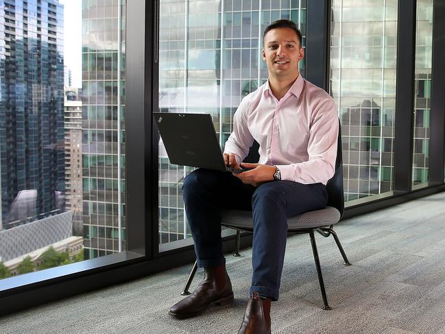 Liam Bisognin, an associate in assurance at PwC in Melbourne. Picture: Ian Currie