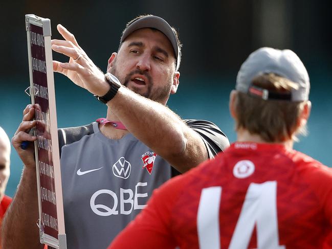 Assistant coach Dean Cox during Sydney Swans training at the SCG on July 24, 2024. Photo by Phil Hillyard(Image Supplied for Editorial Use only - **NO ON SALES** - Â©Phil Hillyard )