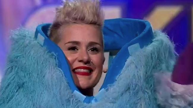 Katie Noonan on The Masked Singer. Picture: Network Ten