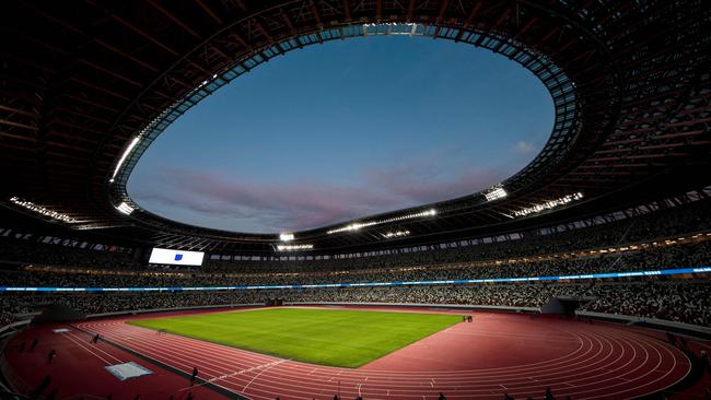 The National Stadium, the main venue for the upcoming Tokyo 2020 Olympic Games. Picture: Behrouz Mehri/AFP