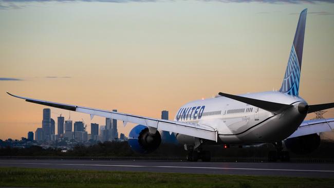 JPMorgan data has named United Airlines’ San Francisco-Sydney services as the most lucrative international route into Australia. Picture: Dan Peled