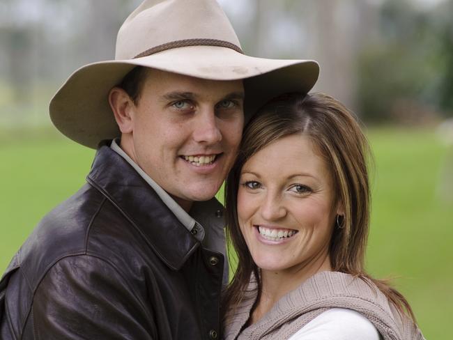 Former Farmer Wants a Wife. TV show contestants Brad Crane and Stacie Marmion. Picture: Supplied