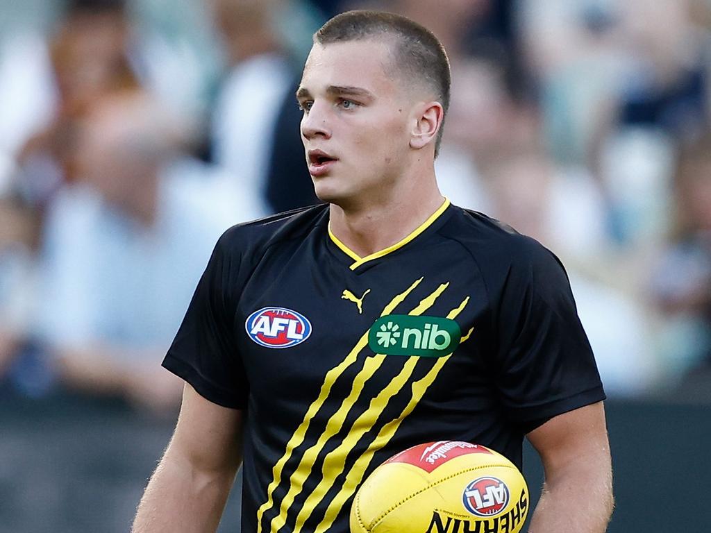Tigers No.1 draft pick Sam Lalor. Picture: Michael Willson/AFL Photos via Getty Images
