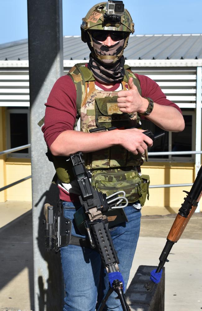 Reece Hicks in his full get up before the Mackay Urban Gelsoft Games event begins. Photo: Janessa Ekert