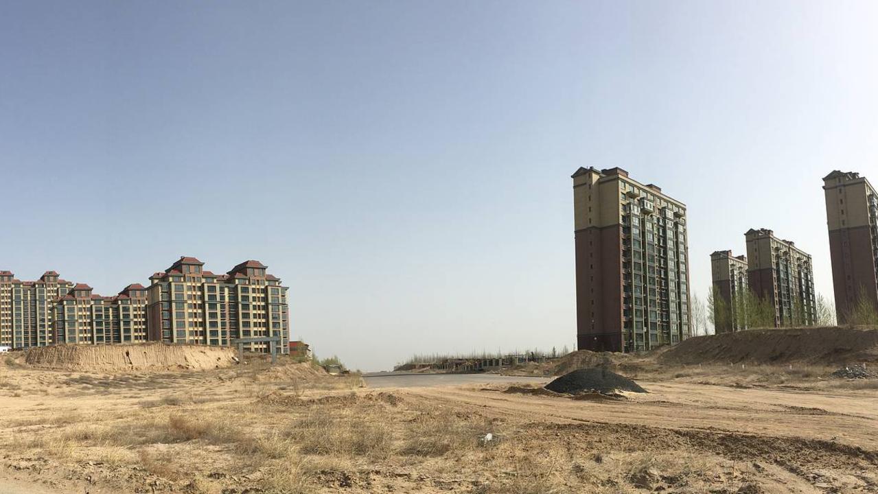 Dalu ghost town in China which has been built deep into the desert. Picture: Dominique Fong/Wall Street Journal