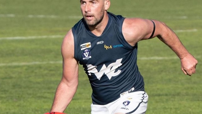 Ben Cunnington playing for Warrnambool last year. Picture: Warrnambool footy photos/Peter Goodman