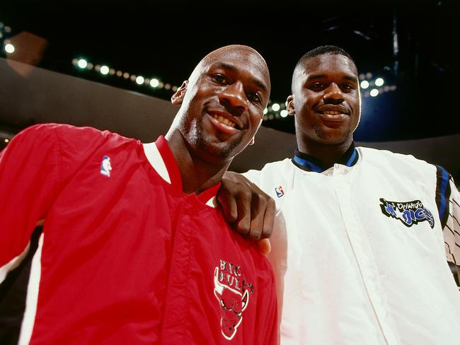 Michael Jordan and Shaquille O’Neal purchased their homes in the early 1990s while they were playing for the Bulls and the Magic, respectively. (Photo by Andrew D. Bernstein/NBAE via Getty Images)