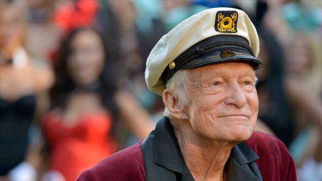 Hugh Hefner in Los Angeles in 2017. What magazine did he launch in the 1950s? AFP Photo / Getty Images North America / Charley Gallay