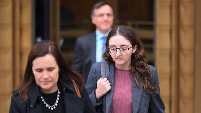 Caroline Ellison, former CEO of Alameda Research LLC, leaves Manhattan Federal Court after testifying during the trial of FTX CEO Sam Bankman-Fried in New York. Picture: Michael M. Santiago/Getty Images