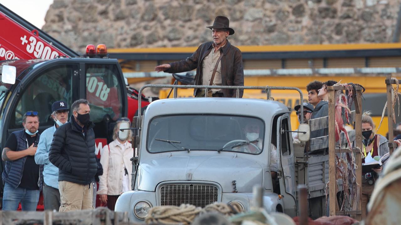 Harrison Ford on the set of Indiana Jones 5 in Sicily. Picture: Robino Salvatore/GC Images