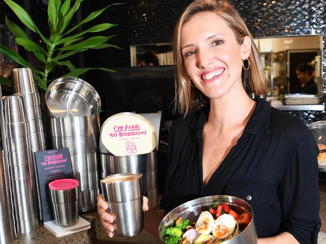 Roma Bar owner Phoebe Breyer-Menke. Roma Bar is still operating in a takeaway capacity and has started preparing meal packs for its faithful customers. Picture: Katrina Bridgeford