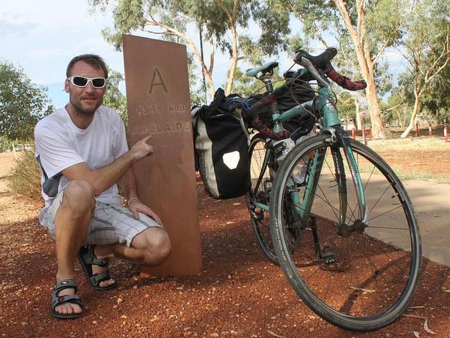 The 31-year-old rode 5000km around Australia.