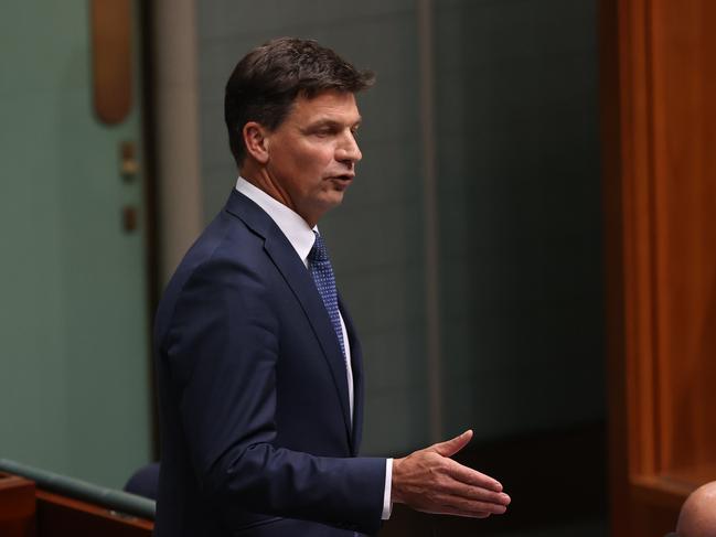 Angus Taylor says Australia’s economy grew at the same time as emissions declined. Picture: NCA NewsWire / Gary Ramage