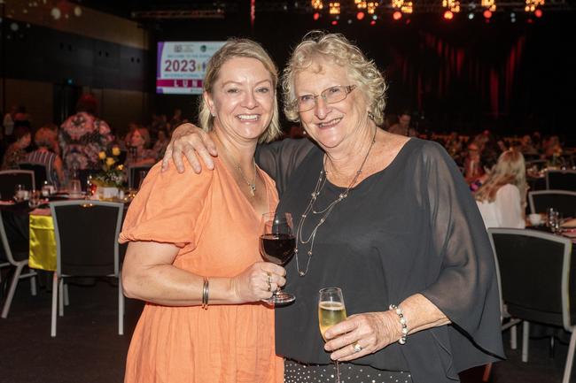 Kim Baker and Heather Hjorth at the Zonta Club of Mackay Inc International Women's Day Luncheon at the MECC Sunday March 5 2023 Picture: Michaela Harlow